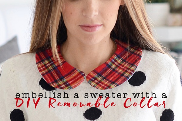 Tutorial: Removable collar to dress up a plain sweater