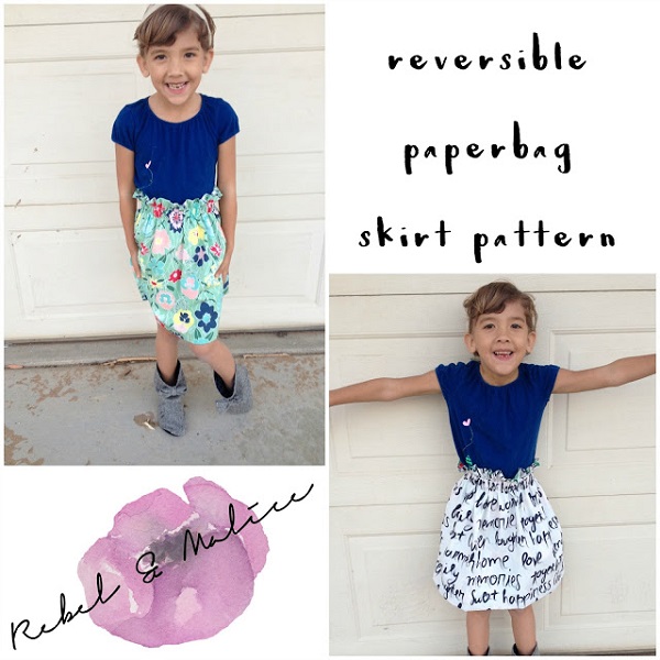 Tutorial: 1-hour reversible paper bag skirt for girls