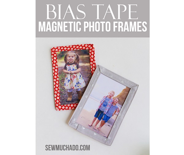 Tutorial: Bias tape magnetic photo frames