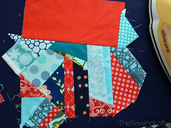 Tutorial: Make a fun patchwork fabric from your tiniest scraps