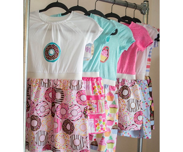 Tutorial: Boutique t-shirt dresses for little girls