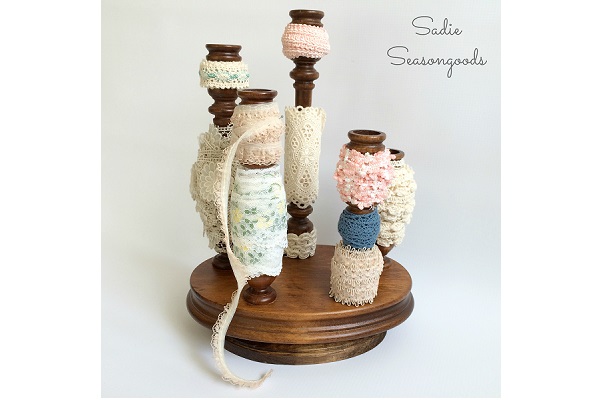 Tutorial: Spinning candlestick lace organizer