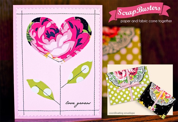 Tutorial: Use scrap fabrics to make gorgeous greeting cards