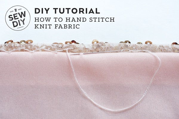 Tutorial: Hand stitch with stretch for knit fabrics