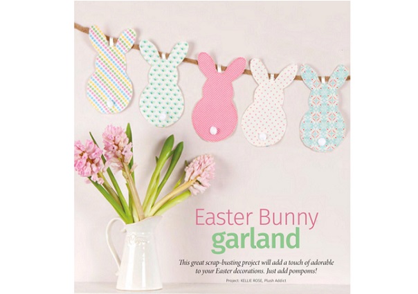 Tutorial: Easter bunny garland with pom pom tails