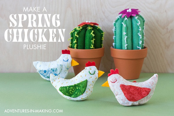 Free pattern: Little spring chicken softies