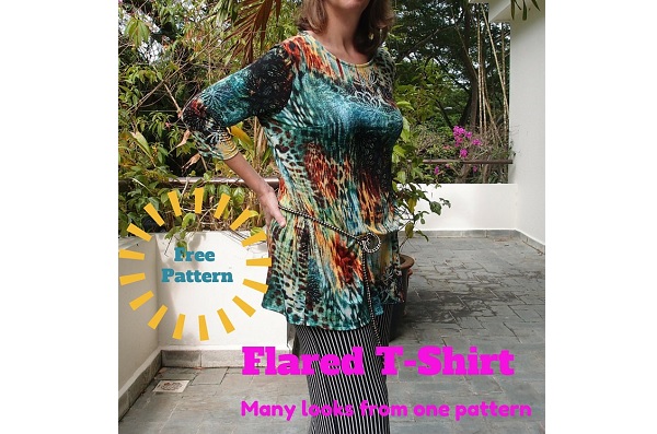 Free pattern: Women's flared t-shirt, perfect for spring!