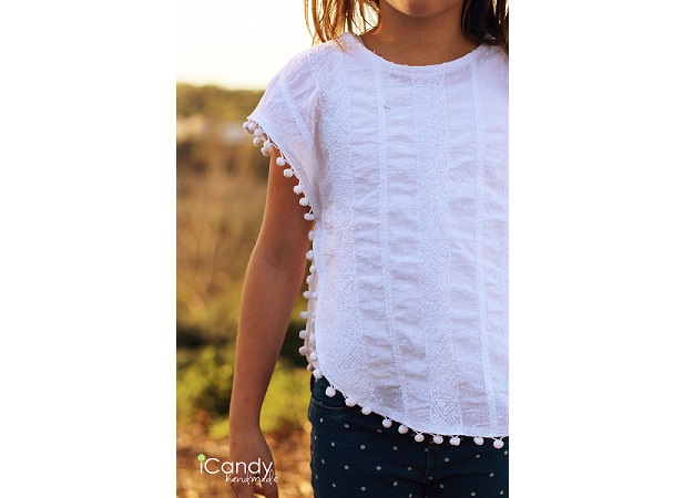 Tutorial: Little girls' spring poncho top