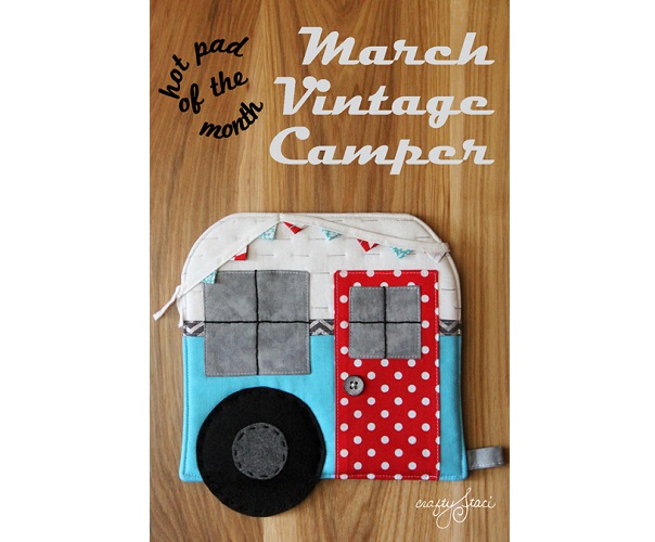 Free pattern: Vintage camper hot pad