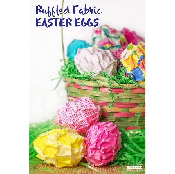 Tutorial: No-sew ruffled fabric Easter eggs