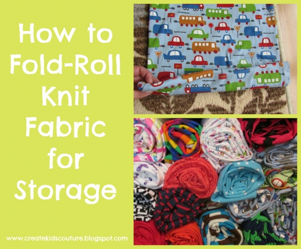 Tutorial: Fold-roll knit and drapey fabrics for efficient storage