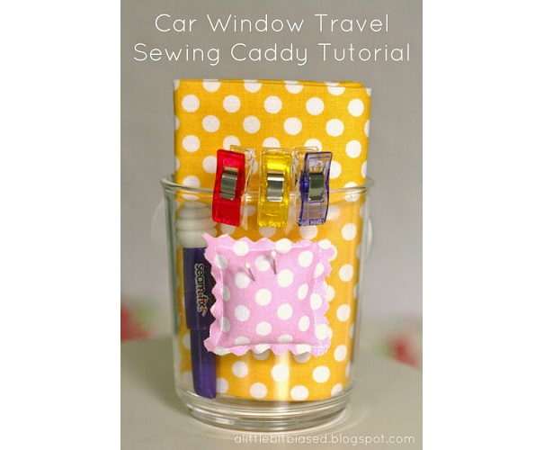 Tutorial: Car window suction cup sewing caddy