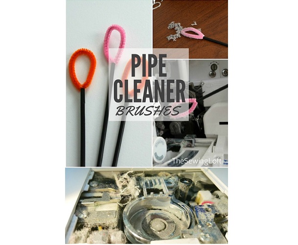 Tutorial: Make a pipe cleaner brush to clean your sewing machine