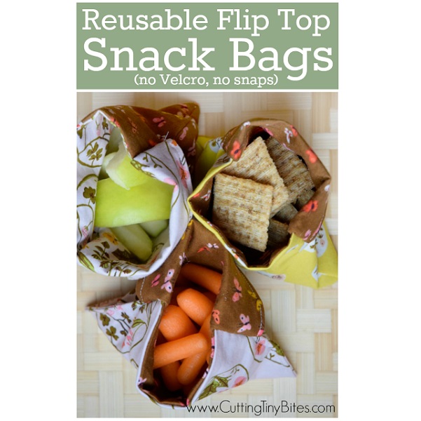 Tutorial: Reusable flip top fabric snack bags