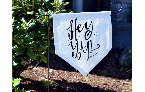 Tutorial: Yard banner from a drop cloth