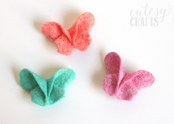 Tutorial: Felt origami butterflies