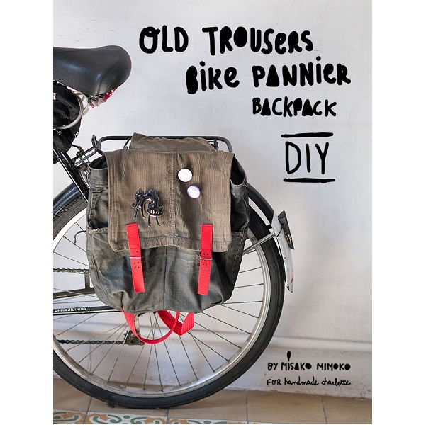 Tutorial: Upcycled jeans bike pannier backpack