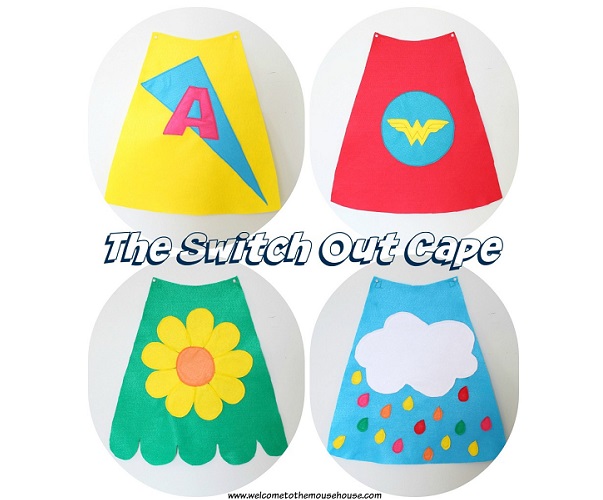 Free pattern: Detachable interchangeable play cape