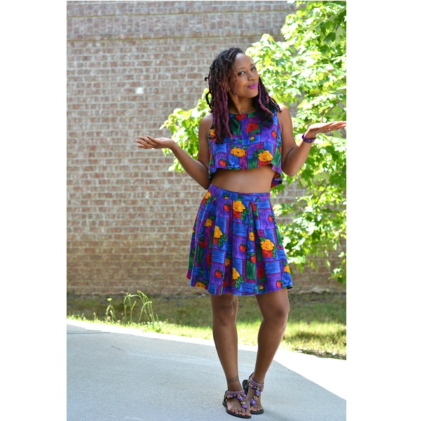 Tutorial: Turn a thrift store dress into a crop top skirt set