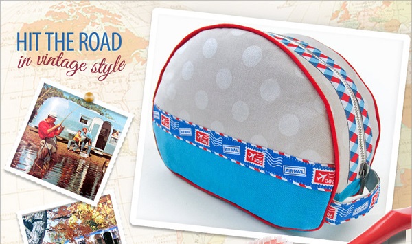 Free pattern: Retro camper inspired toiletry bag