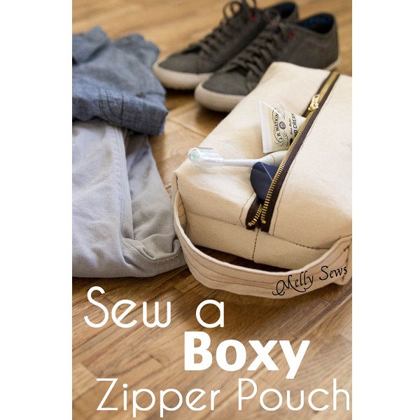 Tutorial: Boxy zipper pouch Dopp kit