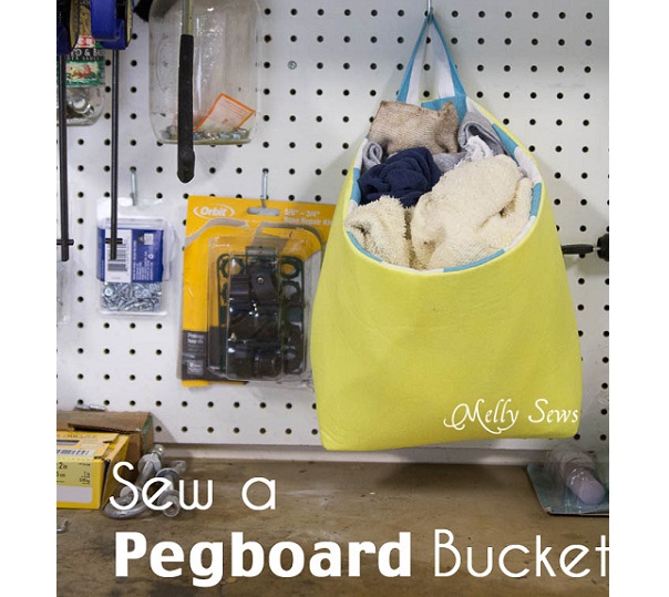 Tutorial: Pegboard rag bucket to organize your workbench