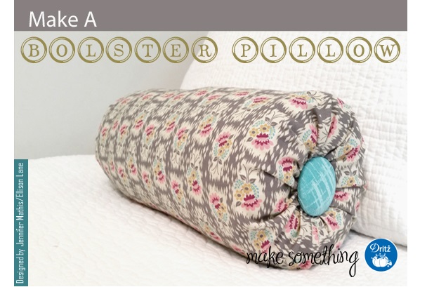 Tutorial: Covered button bolster pillow