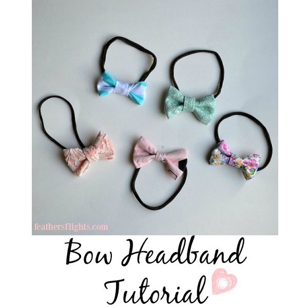 Tutorial: Simple baby bow headband, with sewn or no-sew methods