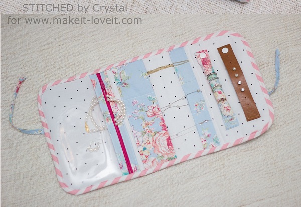 Tutorial: Travel jewelry clutch organizer