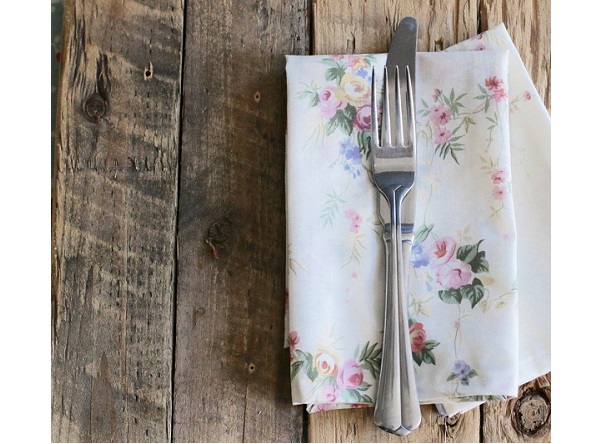 Tutorial: Mitered corner fabric napkins