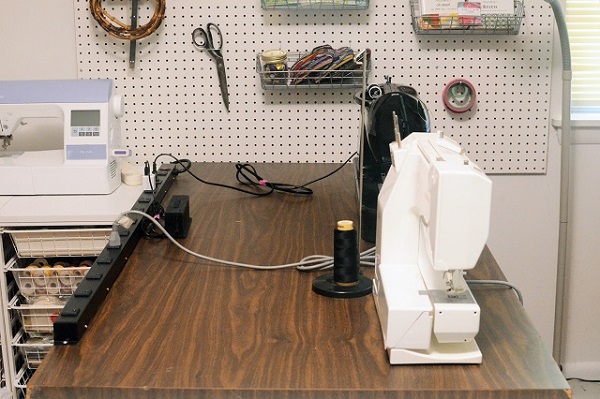 Easy way to tame the power cords in your sewing space