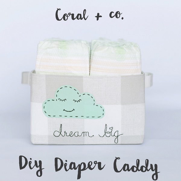 Tutorial: Fabric basic diaper caddy