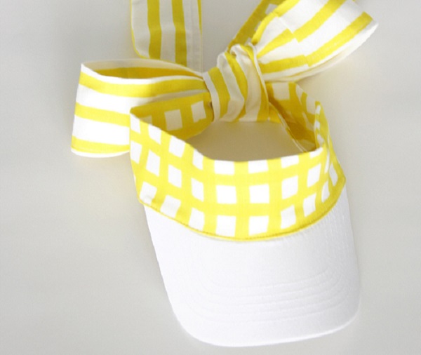 Tutorial: Cute fabric visor from an inexpensive ball cap