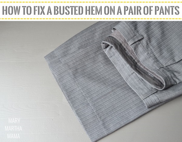 Tutorial: Fix a pants hem using a blind hem stitch