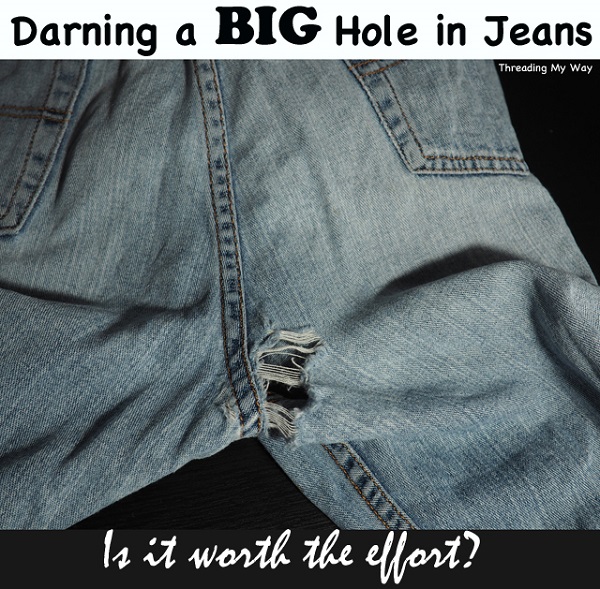 Tutorial: How to mend large holes in jeans