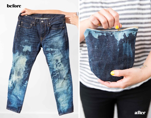 Tutorial: Easy upcycled jeans clutch