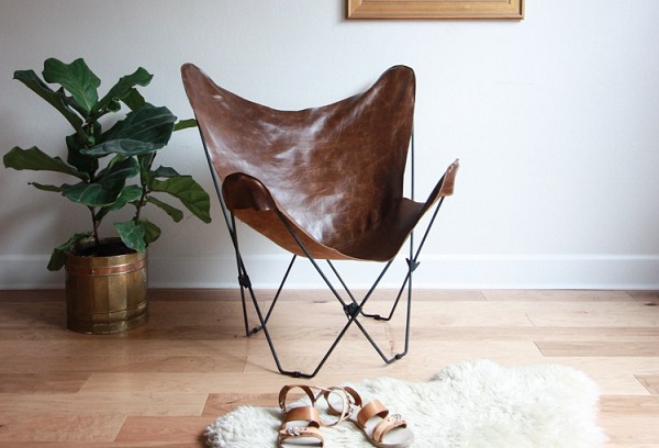 Free pattern: Leather butterfly chair cover