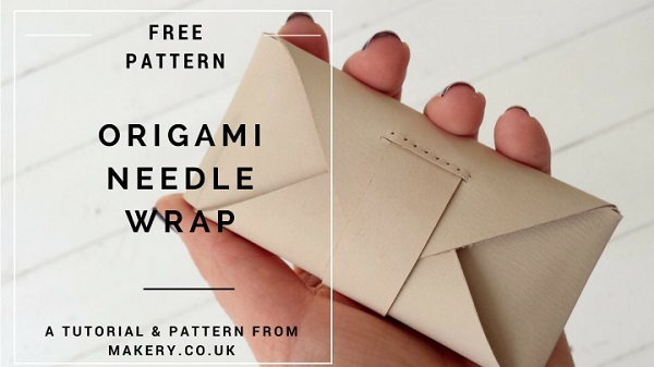 Free pattern: Origami leather needle wrap