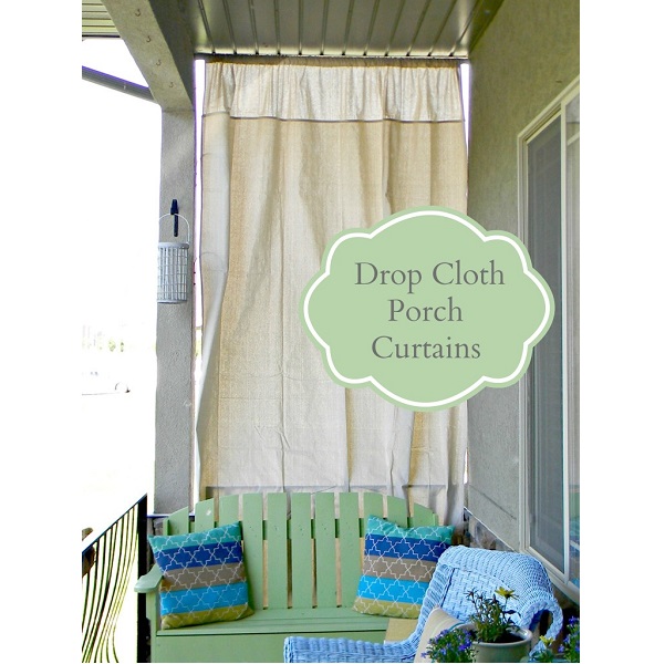 Tutorial: Drop cloth curtains for your porch