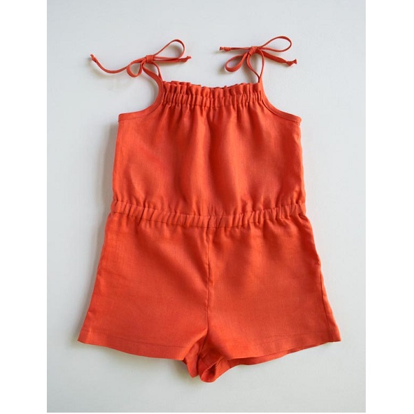 Free pattern: Girls summer romper