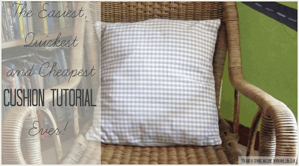 Tutorial: Super easy tea towel pillow covers