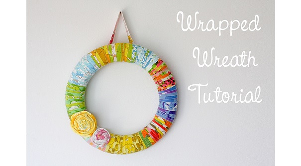 Tutorial: Vintage sheet wrapped wreath tutorial