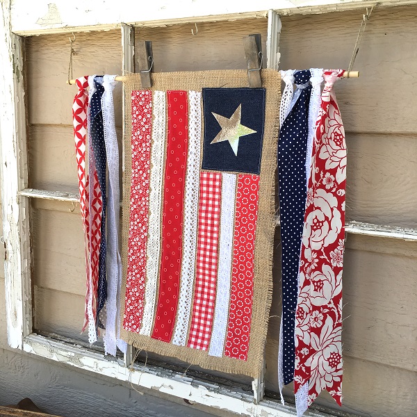 Tutorial: Burlap and lace flag banner