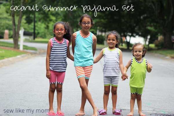 Free pattern: Coconut Summer Pajama Set for kids