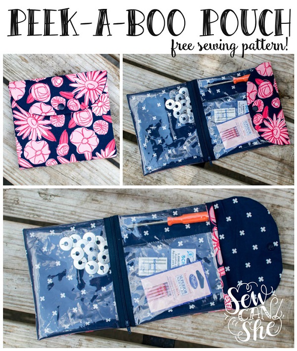 Free pattern: Peek-a-Boo Pouch organizer