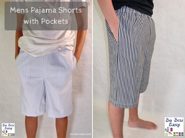 Free pattern: Men's pajama shorts for Father's Day