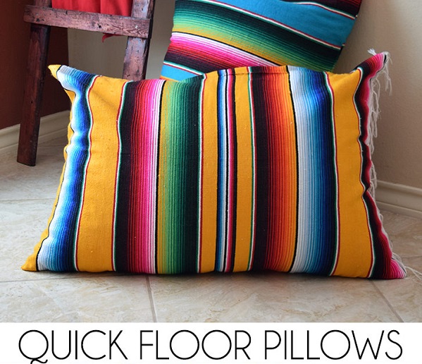 Tutorial: Mexican blanket floor pillows