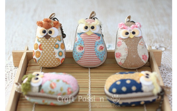 Free pattern: Owl macaron coin purse