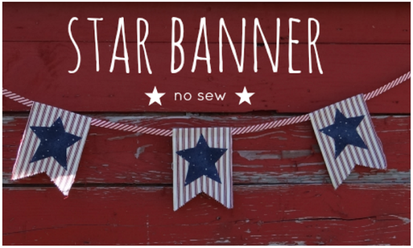 Tutorial: No-sew 4th of July star banner