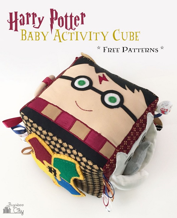 Free pattern: Harry Potter sensory activity cube for baby